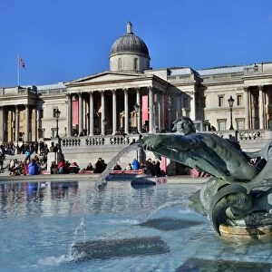 Trafalgar Sqaure and Fountains in London