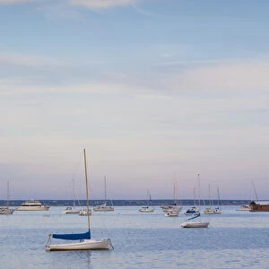 USA, Massachusetts, Cape Cod, Provincetown, The West End, boats, late afternoon