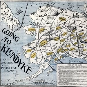 GAME: ALASKA, 1897. Going to Klondyke, an amusing and instructive game. Board game by May Bloom