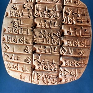 SUMER TABLET OF ACCOUNTS from the reign of Enentarzi, c2350 B. C