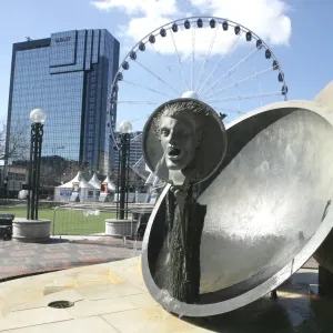 Birmingham Print: The Spirit of Enterprise Fountain in Centenary Square Birmingham Print: The Spirit of Enterprise Fountain in Centenary Square
