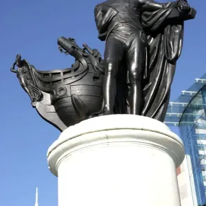 Birmingham Print of Lord Nelson in the Bull Ring Birmingham Print of Lord Nelson in the Bull Ring