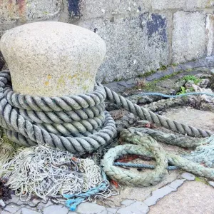 Charlestown Quayside Print: Bollard and Ropes Charlestown Quayside Print: Bollard and Ropes