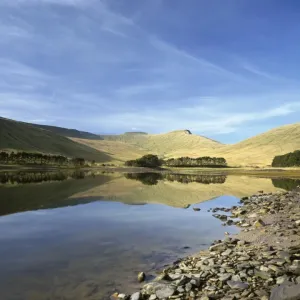 Neuadd Reservoir Reflection Print