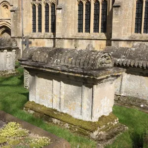 Burford Church Yard Summer Morning Print Burford Church Yard Summer Morning Print