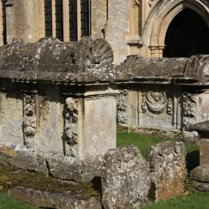 Burford Church Yard Print, Oxfordshire Summer Morning Burford Church Yard Print, Oxfordshire Summer Morning
