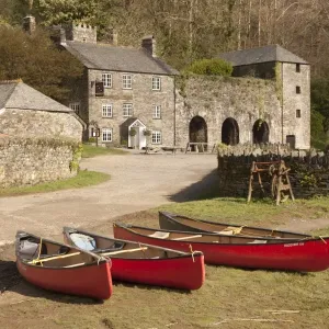 Cotehele Canoes Print: Historic Quay Scene Cotehele Canoes Print: Historic Quay Scene