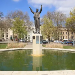 Cheltenham Print: Gustav Holst Statue in Queens Garden on a Spring Day Cheltenham Print: Gustav Holst Statue in Queens Garden on a Spring Day