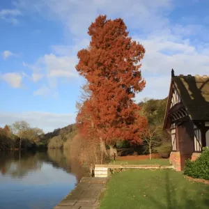 Print of Cliveden Boat House on the River Thames Print of Cliveden Boat House on the River Thames
