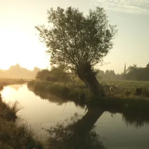 Early Morning on the River Windrush near Burford Print Early Morning on the River Windrush near Burford Print