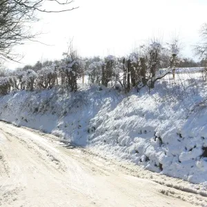 Great Coxwell Print: A Winter Scene in Oxfordshire Great Coxwell Print: A Winter Scene in Oxfordshire