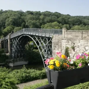 Ironbridge Print, a steel bridge engraving Ironbridge Print, a steel bridge engraving