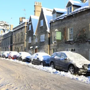 Northleach Winter Scene Print Northleach Winter Scene Print