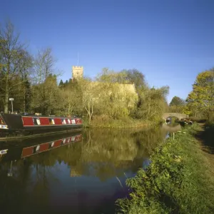Oxford Canal Print: Shipton on Cherwell Village Scene Oxford Canal Print: Shipton on Cherwell Village Scene