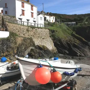 Portloe Fishing Boats Print in Historic Harbour Portloe Fishing Boats Print in Historic Harbour