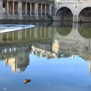 Print of Pulteney Bridge with Stone Buildings over the River Avon Print of Pulteney Bridge with Stone Buildings over the River Avon