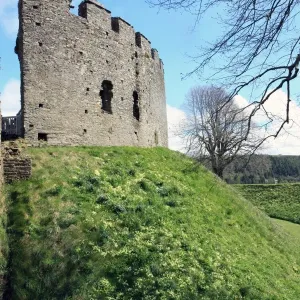 Restormel Castle Print - 13th Century Keep in Spring Restormel Castle Print - 13th Century Keep in Spring