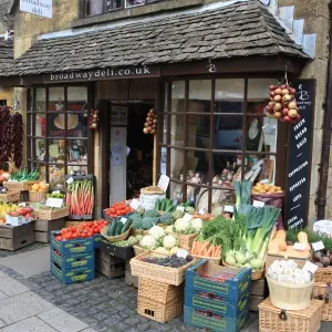 Fresh Vegetables Print - Broadway Cotswold Village Scene Fresh Vegetables Print - Broadway Cotswold Village Scene