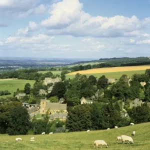 Snowshill Village Print: A Cotswold Landscape View Snowshill Village Print: A Cotswold Landscape View