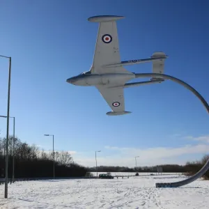 Wantage Print: De Havilland DH 112 Venom at Grove Technology Park Wantage Print: De Havilland DH 112 Venom at Grove Technology Park