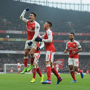 Alexis Sanchez's Goal Celebration: Arsenal vs. Hull City, Premier League 2016-17