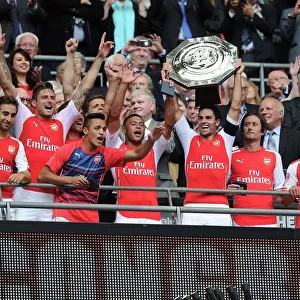 Arsenal Champions: Arsene Wenger and His Team Celebrate FA Community Shield Victory (2014/15)