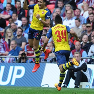 Arsenal's Unforgettable FA Cup Final: Sanchez and Coquelin's Goal Celebration (2015)