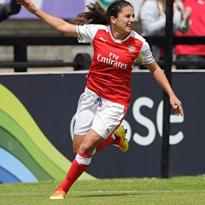 Danielle van de Donk celebrates scoring Arsenals 1st goal. Arsenal Ladies 2