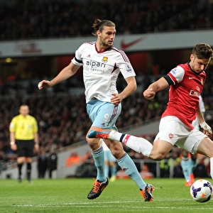 Giroud Scores Against Carroll: Arsenal vs. West Ham United, Premier League 2013/14