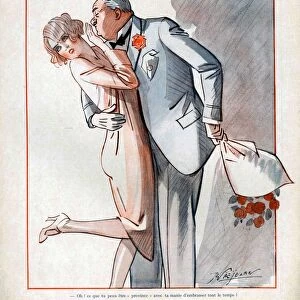 La Vie Parisienne 1926 1920s France cc unrequited embracing hugging kissing flowers