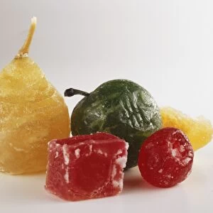 Eastern Spanish candied fruits, close up