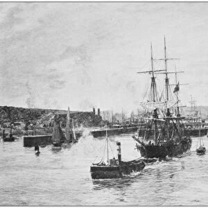 Antique photo of paintings: Barry Dock
