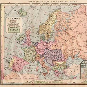 Europe map 1886