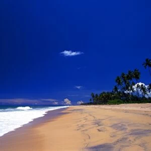 Sri Lanka. Tropical beach to the north of Galle and south of Koskoda