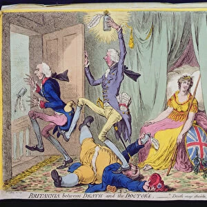 Britannia between Death and the Doctor s, published by Hannah Humphrey in 1804