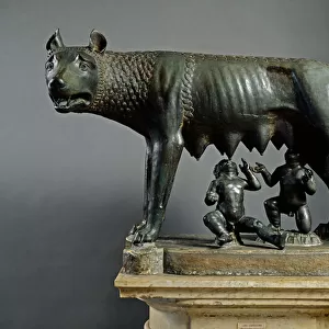 Capitoline Wolf, sculpture of Etruscan origin dating from 500 BC (bronze)