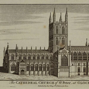 The Cathedral Church of St Peter, at Glocester (engraving)