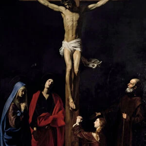 Christ on the cross, the Virgin, the Madeleine, Saint John