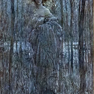 Helena: Illustration by Arthur RACKHAM (1867-1939) for The Dream of a Summer Night by