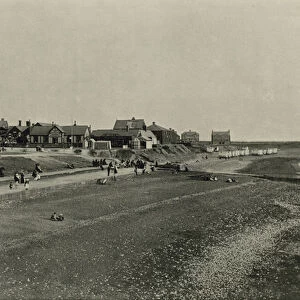 Hunstanton, the Front and Beach (b / w photo)