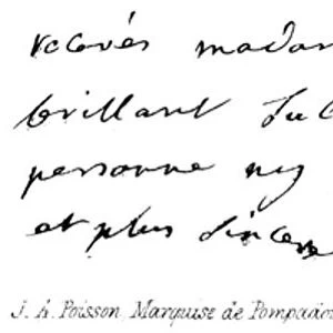 J A Poisson, Marquise de Pompadour (engraving)