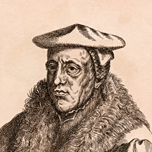 Jan van Scorel, illustration from 75 Portraits Of Celebrated Painters From Authentic