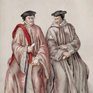 Judges in their robes during the reign of Elizabeth I, from A Short History