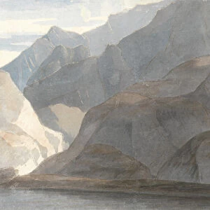 On the Lake Como, 1781 (w / c with pen & brown ink on paper)