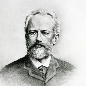 Piotr Ilyich Tchaikovsky (1840-93) (lithograph)