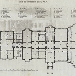 Plan of Grittleton House, Wilts (engraving)