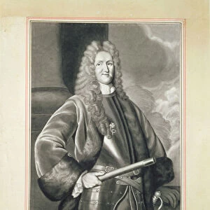 Portrait of Hugh Mackay, 17th century (brush and wash on paper)