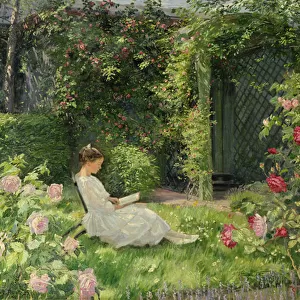 In the Rose Garden, 1921 (oil on canvas)
