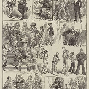 Sketches at a Fancy-Dress Ball (engraving)