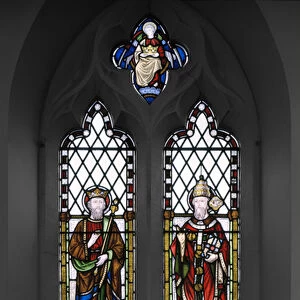St. Edward and St. Gregory, 1848 (stained glass)